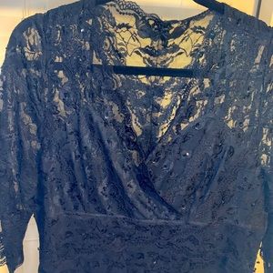 Marina Black Lace Cocktail Dress